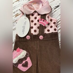 Pink and Brown Polka Dot Dog Outfit
Medium